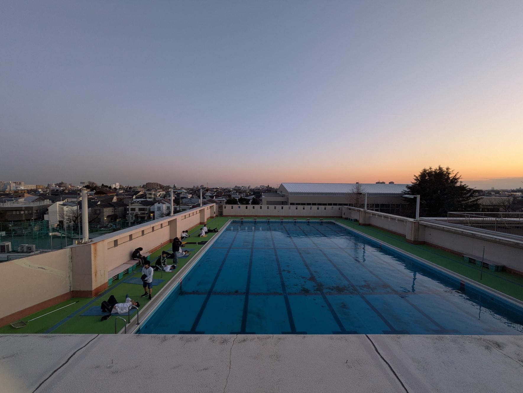 冬練習風景　夕方